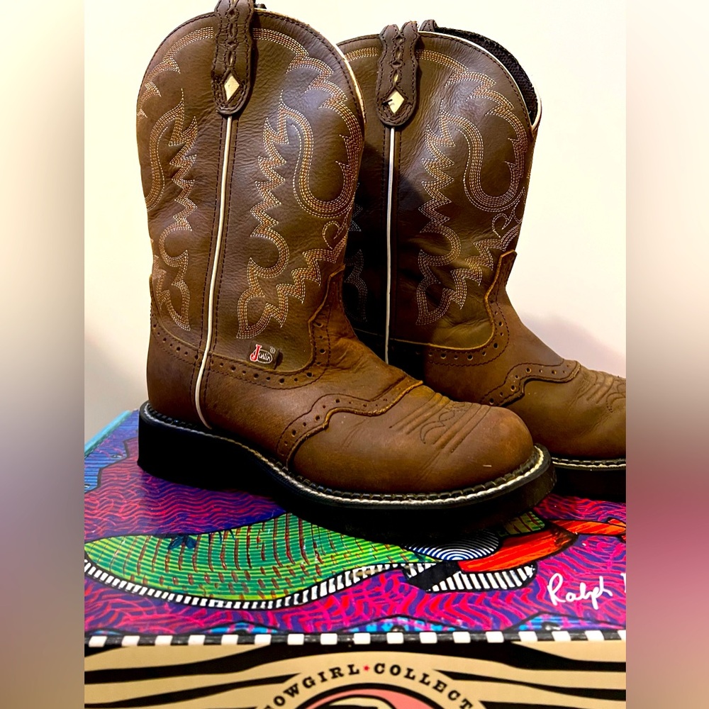 Justin Cowgirl Collection Brown Western Cowboy Boots